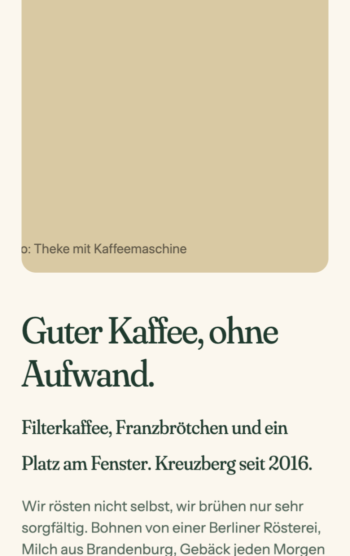 Ausschnitt aus der Seite von Café Schönlein