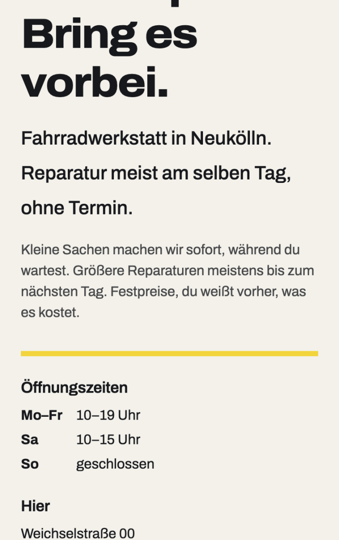 Ausschnitt aus der Seite von Kette & Ritzel